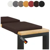 lycce Bankauflage Klemmkissen 40 x 35 cm Braun