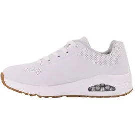 SKECHERS Uno Stand On Air Sneaker, White Synthetic Trim, 36 EU