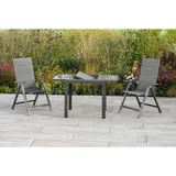 Merxx Balkon-Ausziehtisch 65x65cm graphit/grau (26443-217)