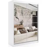 altdecor Kleiderschrank, Weiß, Holzwerkstoff, 120x216x61 cm, Schlafzimmer, Kleiderschränke