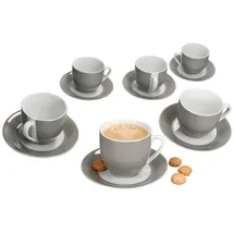Mambocat Kaffeetasse 0,2 l Grau 6 St.