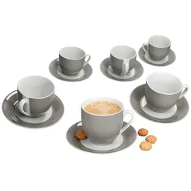 Mambocat Kaffeetasse 0,2 l Grau 6 St.
