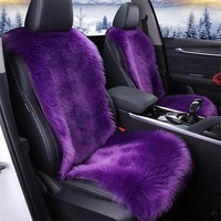 1 stück Sitzauflage Autositzkissen Autositzbezug Auto Sitzbezug Lammfell Vordersitzbezug Universal (Violett)