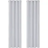 Deconovo Single Blackout Curtains Thermo-Verdunkelungsvorhänge für Schlafzimmer, Polyester, 140 x 260, 2