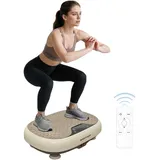 Luckice Vibrationsplatte Vibrationsplatte, Fitnessgerät, Home-Workout, Fettverbrennung, 500 W, 99 Intensitätsstufen, (1 tlg), LeiseKompaktRutschfestStabil weiß