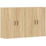 furnicato Wandhängeschrank Wandschrank Sonoma-Eiche 69,5 x 34 x 90 cm mit Stauraum, 2-tlg. braun