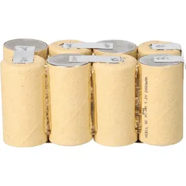 Akkuman Akkupack für Atlas Copco B9,6, BX9,6 9,6V 2000mAh Ni-MH Hochstromfähig Selbsteinbau