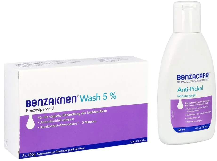 Benzacare Anti-Pickel Reinigungsgel + Benzaknenwash 5%