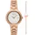 Giorgio Armani Armani Exchange Damen 36MM Roségoldfarbene Edelstahluhr, AX7175SET