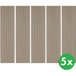 Akustikpaneel aus Holz, 2400 x 600 mm, 5 Stk, Sonoma Eiche