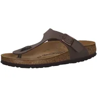 BIRKENSTOCK Unisex-Erwachsene Gizeh Birko-Flor Sandalen, 36 EU Schmal, Braun Mocca - 36 EU