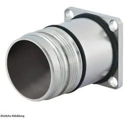 7661000000 Hummel M23 Leistung Gerätesteckverbinder gerade mit Vibrationsschutz Hinterwand Farbe silber - 1 Stück