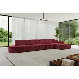 altdecor Ecksofa Ottomane Rechts IREA-L3-v3 412x165x77 cm Bordeauxrot
