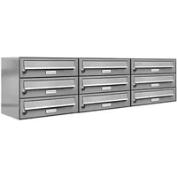 AL Briefkastensysteme Premium V2A Edelstahl Briefkastenanlage Silber