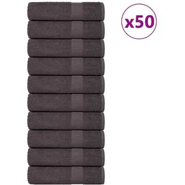 vidaXL Handtuchset 50 x 100 cm anthrazit 2 St.