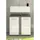 inn.furn Waschbeckenunterschrank 2 Türen 60 x 57 x 34 cm Grau/Weiß Hochglanz