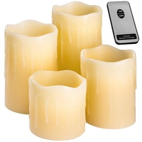 Tectake LED-Kerzen 4 St. weiß