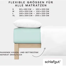 schlafgut Premium Baumwolle 140 x 200 - 160 x 220 cm petrol light