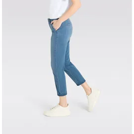 MAC Slim-fit-Jeans "CHINO turn up", Damen, Gr. 48, N-Gr, blau (venice beach wash), Denim/Jeans, Obermaterial: 98% Baumwolle, 2% Elasthan, unifarben, slim fit knöchelfrei, Jeans Slim-fit-Jeans, im Five-Pocket Style