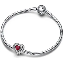 Pandora Funkelndes mehrstufiges Herz Rot 799218C02