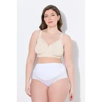 Ulla Popken Damen große Größen Übergrößen Plus Size Bellieva Still-BH, Spitzenkante, Träger-Verschluss vorne hell beige 100F 838958670-100F - 100F