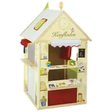 roba roba® Spielhaus Rollenspiel Haus, enthält Kaufladen, Kasperletheater, Tafel, Post, Bank, Kiosk beige