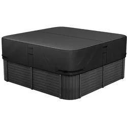 VEVOR Abdeckung für Whirlpool Staubabdeckung Wasserfest Schwarz 2413x2413x508mm