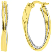 Fascination by Ellen K. Creolen oval Gelbgold 375 19 mm