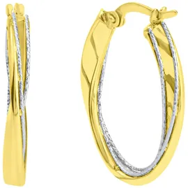 Fascination by Ellen K. Creolen oval Gelbgold 375 19 mm