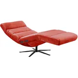KAWOLA Relaxliege ALINA motorisch Cord 80 x 80 x 131 cm rot mit Kissen