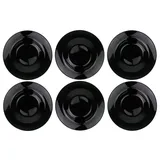 Acoroc Pizzateller Ø 32cm oder Pastateller Ø 28,5cm in Weiß oder Schwarz - 2er, 4er oder 6er Sets - Spülmaschinenfest Mikrowellengeeignet (Pasta Ø 28,5cm - Schwarz, 6 Stück)