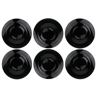 Acoroc Pizzateller Ø 32cm oder Pastateller Ø 28,5cm in Weiß oder Schwarz - 2er, 4er oder 6er Sets - Spülmaschinenfest Mikrowellengeeignet (Pasta Ø 28,5cm - Schwarz, 6 Stück)