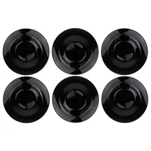 Acoroc Pizzateller Ø 32cm oder Pastateller Ø 28,5cm in Weiß oder Schwarz - 2er, 4er oder 6er Sets - Spülmaschinenfest Mikrowellengeeignet (Pasta Ø 28,5cm - Schwarz, 6 Stück)