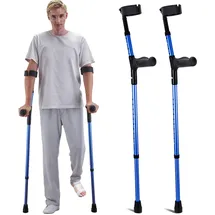 Vevor Unterarmgehstützen für Erwachsene,aluminium-gehstützen mit 11-facher Höhenverstellung und 4-stufiger Obermanschette,leichte,zusammenklappbare medizinische Gehstützen für Behinderte Nach,1 Paar - Vevor