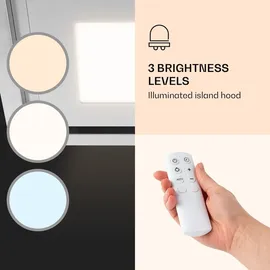 Klarstein Remy Brilliant Edition Inselhaube 90 cm weiß/silber