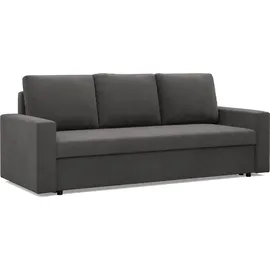 mebligo Sofa mit Schlaffunktion NEO, Wohnzimmer, Couch 3-Sitzer, 220x92cm Bonell, Grau - Grau