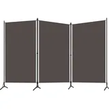 vidaXL 3-tlg. Raumteiler Anthrazit 260x180 cm
