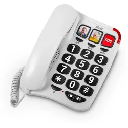SPC Comfort Numbers 2 - Festnetztelefone für Senioren mit großen Tasten, hoher Lautstärke und Hörgerätekompatibilität