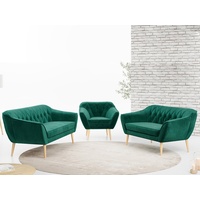 MKS MÖBEL Sofa PIRS 3 2 1, Moderne Sofa Set, Skandinavische Deko grün