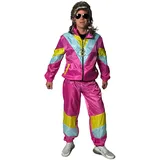 Foxxeo 80er Jahre Trainingsanzug Kostüm für Herren, Größe:XL