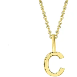 Ketten-Anhänger ONE ELEMENT "Buchstabe C Buchstaben Anhänger aus 333 Gelbgold", gold, Schmuckanhänger, Damen, C, Gelbgold 333, Damen Gold Schmuck Buchstabe C