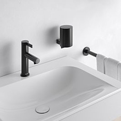 Keuco IXMO Pure 100 Black Selection Waschtischarmatur 59502371100 ohne Ablaufgarnitur, schwarz