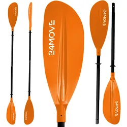 24MOVE® Doppelpaddel LAGO Aluminium Paddel, Stand-Up Paddling, Paddel für Kajak, 220 cm, verstellbar