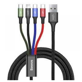 Baseus 4in1 2xUSB-C / Lightning / Micro 3.5A 1.2m schwarz