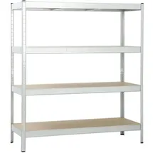 SCHULTE Regalwelt Regal, , 4 Böden, 180 x 160 x 40 cm (HxBxT), 250 Kg Traglast pro Boden, verzinkt - silberfarben