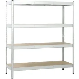 SCHULTE Regalwelt Regal, , 4 Böden, 180 x 160 x 40 cm (HxBxT), 250 Kg Traglast pro Boden, verzinkt - silberfarben