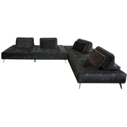 KAWOLA Sofa WIOLO Ecksofa velvet anthrazit