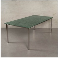 MAGNA Atelier Esstisch SAPPORO mit Marmor Tischplatte, Küchentisch, Naturstein, Dining Table, nachhaltig, 200x100x75cm grün 160 cm x 75 cm