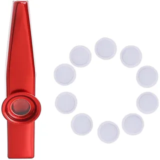 Metall-Kazoo mit 10 Flöten-Membranen, Mund-Kazoo-Musikinstrumente, guter Begleiter für Ukulelen, Violine, Gitarre, Klavier, guter Begleiter für Gitarre, Violine, Klavier, Keyboards