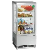 Bartscher Mini-Kühlvitrine 78L, silber